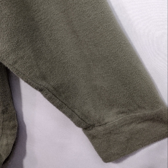 American Eagle Button Front Shacket Women's L Green Boho Retro 90s Y2K Casual - Picture 4 of 9